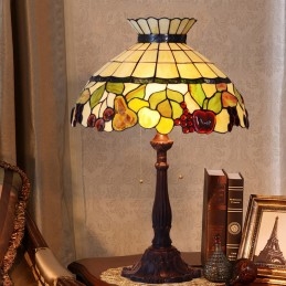 Stolní vitrážová lampa z...