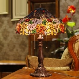 Stolní vitrážová lampa Rose...