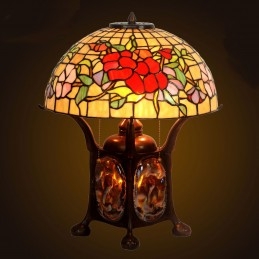 Stolní vitrážová lampa Rose...