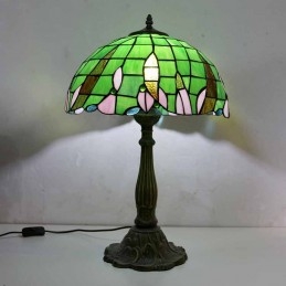 Zelená stolní lampa z...