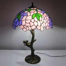 Růžová stolní lampa z...