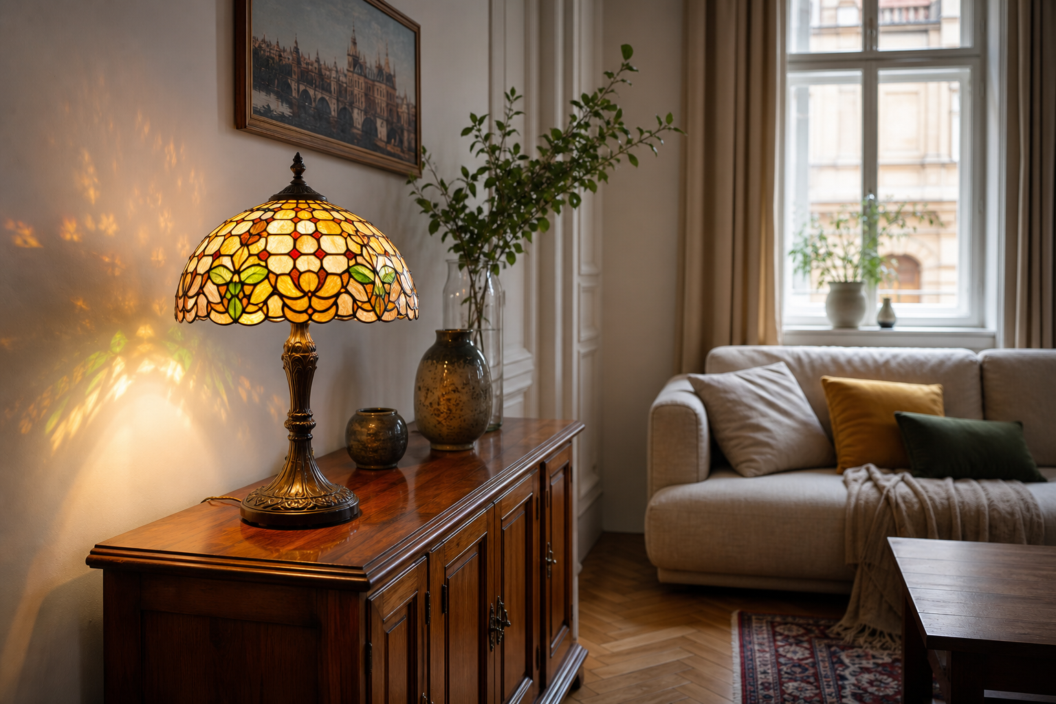 Lampy Tiffany: barevné sklo, které promění český domov v útulný interiér