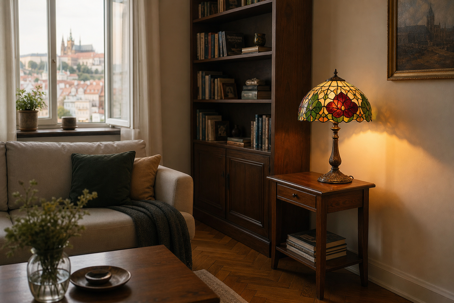 Vitrážová lampa v českém interiéru: jak vybrat světlo Tiffany s citem