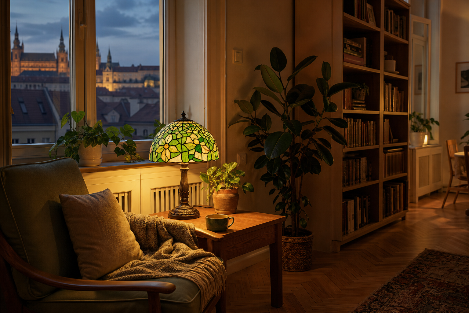 Zelená lampa Tiffany: Když hledáte klidný kout v českém domově